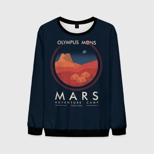 Мужской свитшот 3D Mars Adventure Camp