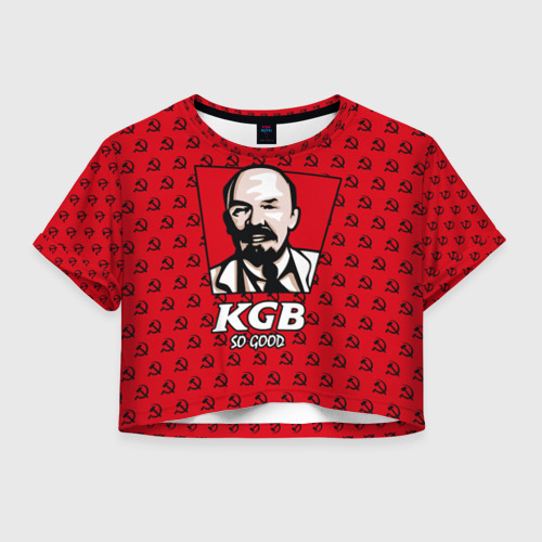 Женская футболка Crop-top 3D KGB So Good, цвет 3D печать