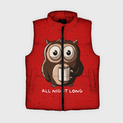 Женский жилет утепленный 3D Ночная сова