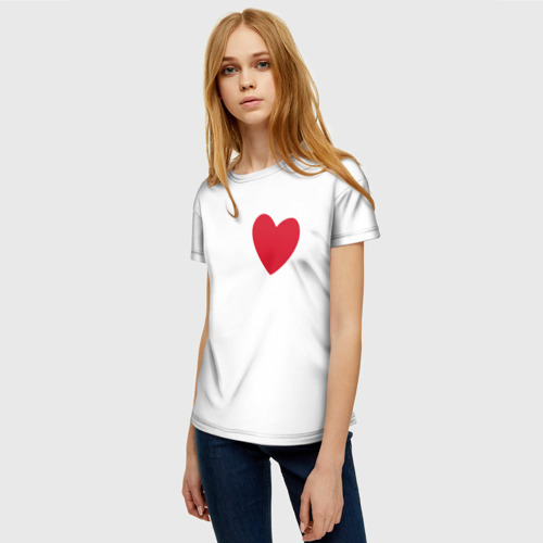 Женская футболка 3D Сердечко - фото 3
