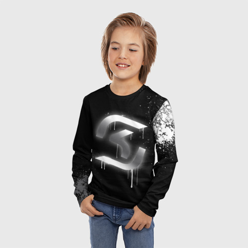 Детский лонгслив 3D cs:go - SK Gaming (Black collection), цвет 3D печать - фото 3