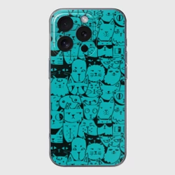 Чехол для iPhone 16 Pro Max силиконовый с защитой камеры Котейки 4