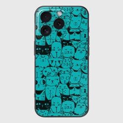 Чехол для iPhone 16 Pro силиконовый с защитой камеры Котейки 4