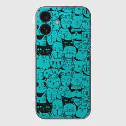 Чехол для iPhone 16 силиконовый с защитой камеры Котейки 4