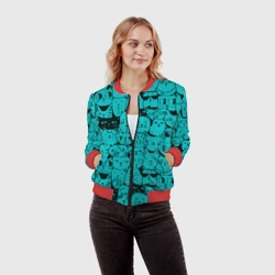Женский бомбер 3D Котейки 4 - фото 2