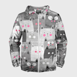 Мужская ветровка 3D Котейки 2