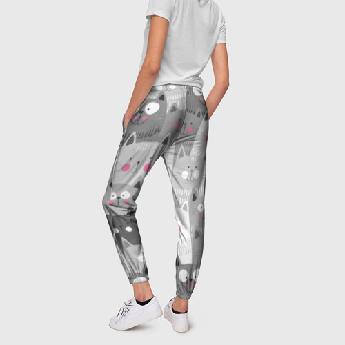 Женские брюки 3D Котейки 2, цвет 3D печать - фото 4