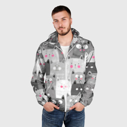 Мужская ветровка 3D Котейки 2 - фото 2