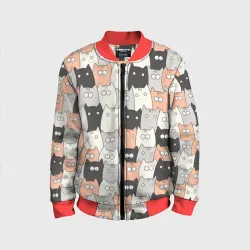 Детский бомбер 3D Котики