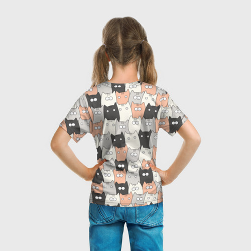 Детская футболка 3D Котики, цвет 3D печать - фото 6