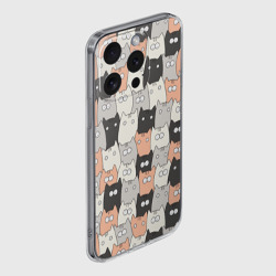 Чехол для iPhone 15 Pro силиконовый с защитой камеры Котики - фото 2