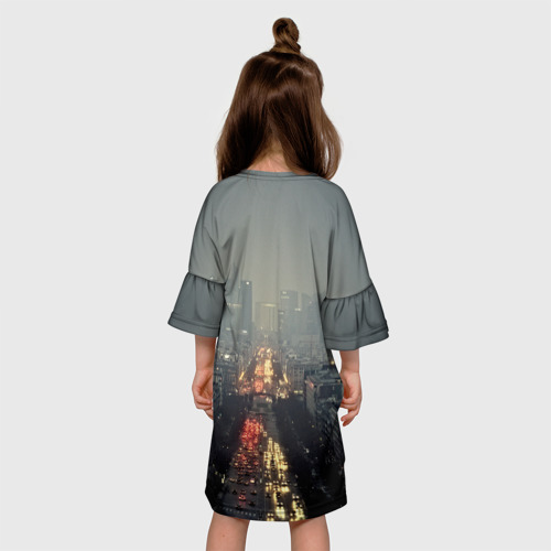 Детское платье 3D Ночной город, цвет 3D печать - фото 5