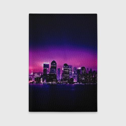 Обложка для автодокументов Night City, цвет голубой