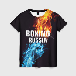 Женская футболка 3D Boxing Russia