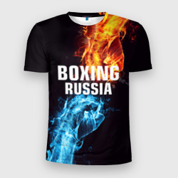 Мужская футболка 3D Slim Boxing Russia