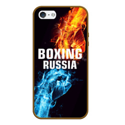 Чехол для iPhone 5/5S матовый Boxing Russia