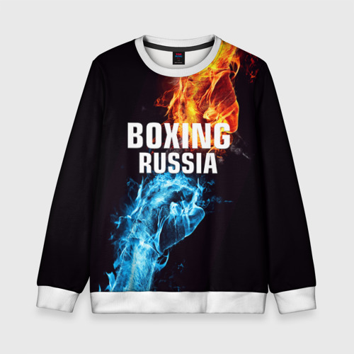 Детский свитшот 3D Boxing Russia, цвет 3D печать