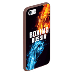 Чехол для iPhone 5/5S матовый Boxing Russia - фото 2