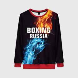 Женский свитшот 3D Boxing Russia