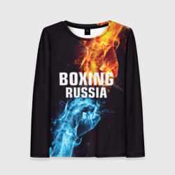 Женский лонгслив 3D Boxing Russia