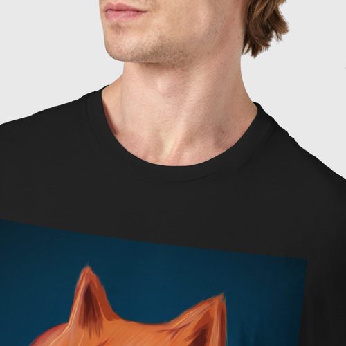 Мужская футболка хлопок Wow Doge, цвет черный - фото 6
