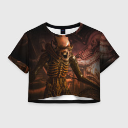 Женская футболка Crop-top 3D Alien