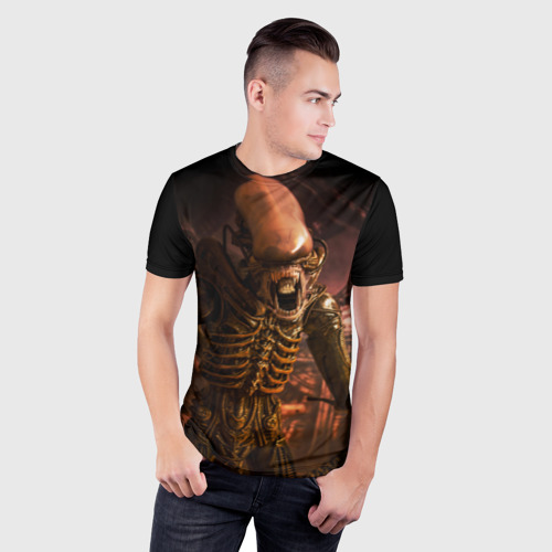 Мужская футболка 3D Slim Alien - фото 3