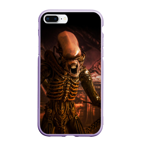 Чехол для iPhone 7Plus/8 Plus матовый Alien, цвет светло-сиреневый