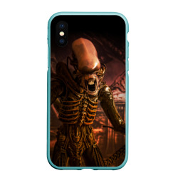 Чехол для iPhone XS Max матовый Alien