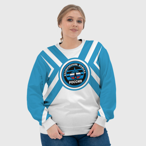 Женский свитшот 3D Космические войска 19, цвет 3D печать - фото 6