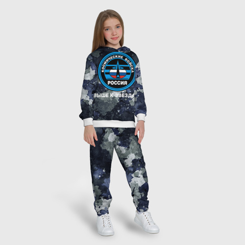 Детский костюм с толстовкой 3D Космические войска 18, цвет белый - фото 5