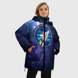 Женская зимняя куртка Oversize Космические войска 13 - фото 2