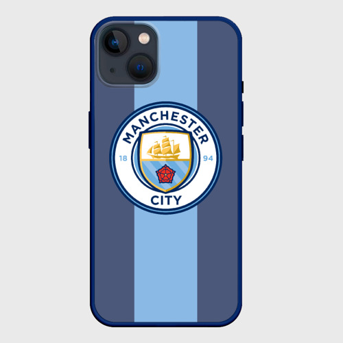 Чехол для iPhone 14 Plus с принтом Манчестер Сити, вид спереди #2