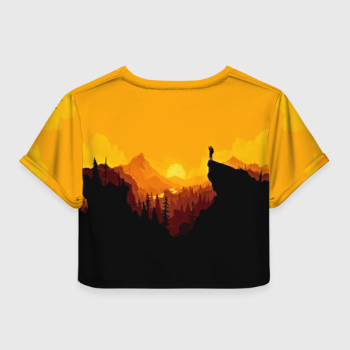 Женская футболка Crop-top 3D Firewatch, цвет 3D печать - фото 2