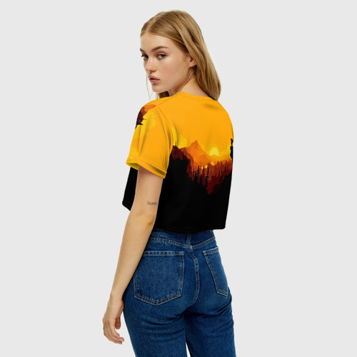 Женская футболка Crop-top 3D Firewatch, цвет 3D печать - фото 5