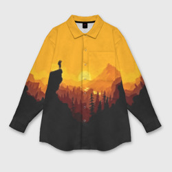 Женская рубашка oversize 3D Firewatch