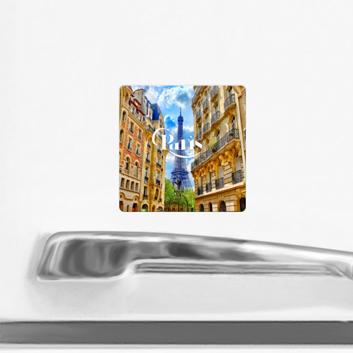 Магнит виниловый Квадрат Париж - Эйфелева башня - фото 2