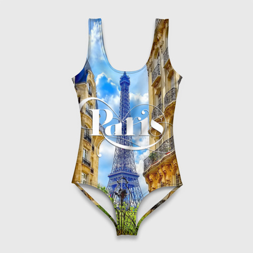 Женский купальник 3D Париж - Эйфелева башня, цвет 3D печать