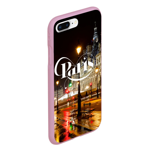 Чехол для iPhone 7Plus/8 Plus матовый Улицы Парижа, цвет розовый - фото 3