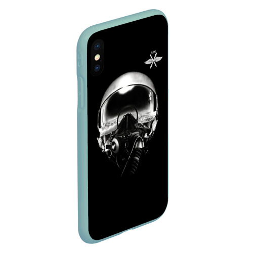 Чехол для iPhone XS Max матовый ВВС, цвет мятный - фото 3