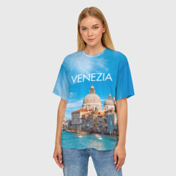 Женская футболка oversize 3D Венеция - архитектура - фото 2