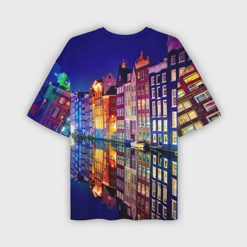 Мужская футболка oversize 3D Амстердама - Нидерланды, цвет 3D печать - фото 2