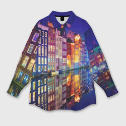 Мужская рубашка oversize 3D Амстердама - Нидерланды