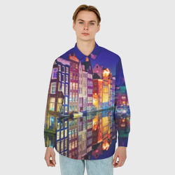 Мужская рубашка oversize 3D Амстердама - Нидерланды - фото 2