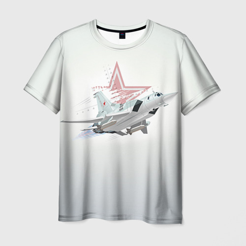 Мужская футболка с принтом Ту-22, вид спереди №1