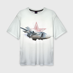 Женская футболка oversize 3D Су-24
