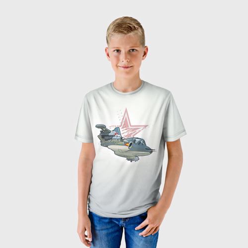 Детская футболка 3D Су-25, цвет 3D печать - фото 3