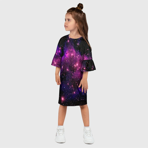 Детское платье 3D Вселенная, цвет 3D печать - фото 3