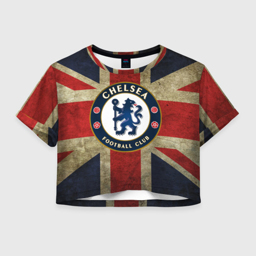 Женская футболка Crop-top 3D Chelsea №1!