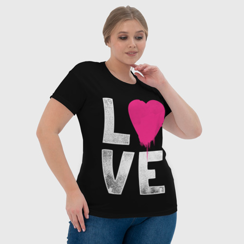 Женская футболка 3D Love, цвет 3D печать - фото 6